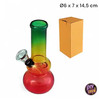 Rasta Glass Mini Bong 15 cm...