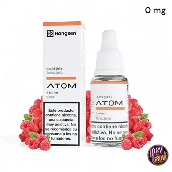 Hangsen Atom Bringebær 0mg...