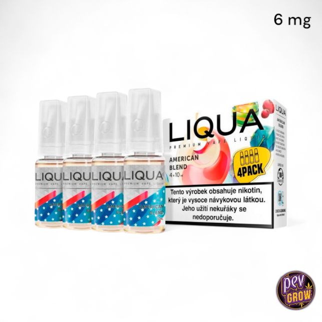 Liqua American Blend 6mg E-liquid (Pack 4)