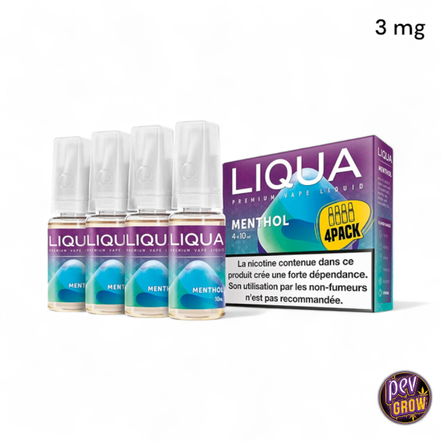 E-liquide Liqua Menthol 3mg (Pack de 4) - Vape frache et douce