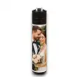 Custom Clipper lighter with full-color design and brand logo.