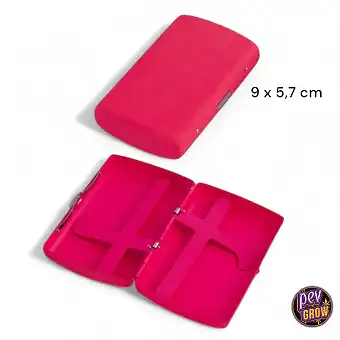 Cigarreira Metálica Rosa –...