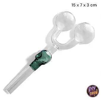 Pipa de Cristal Doble 15 x...