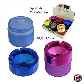 Colorful Glass Ashtray...