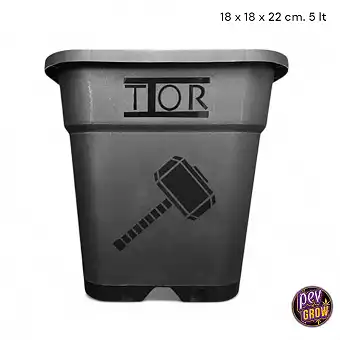 Pots Carrés Noirs Thor 18 x...