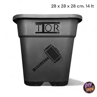 Pots Carrés Noirs Thor...