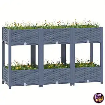Blaues Hochbeet 120x40x71...
