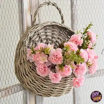 Panier Suspendu Osier Fait...