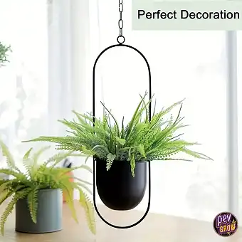 Oval Metal Hanging Planter...