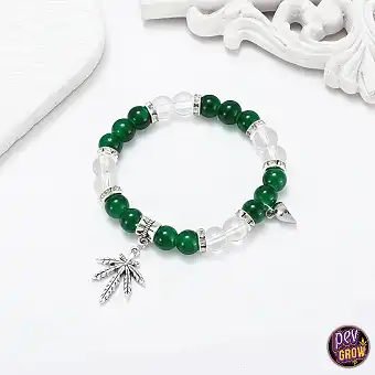 Hanfblatt Perlenarmband