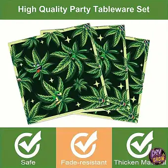 24 Marijuana Leaf Napkins...