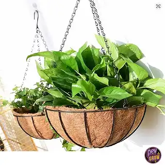 2 Coco Fiber Hanging Pots...