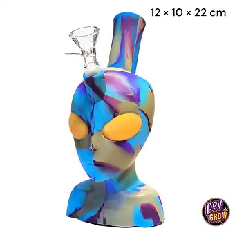 Alien Silikonbong Blau 20cm