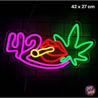 Letrero Neon 420 Labios...