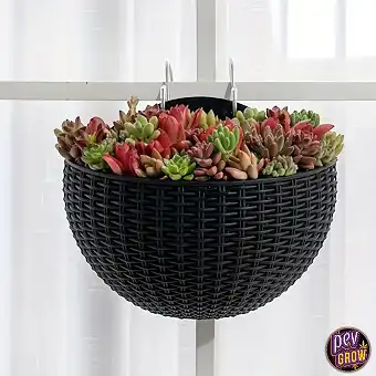 Rattan-Hängeblumentopf 21 x...