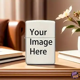 White Personalized Zippo...