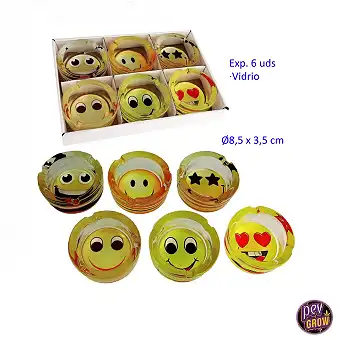 Expositor 6 Cendriers Emoji...