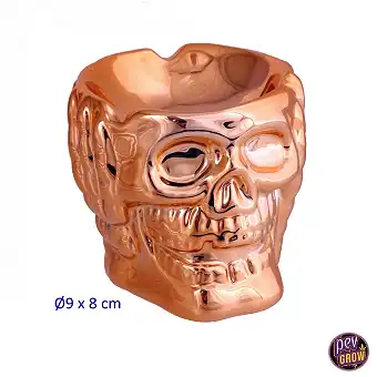 Copper Skull Metal Ashtray:...