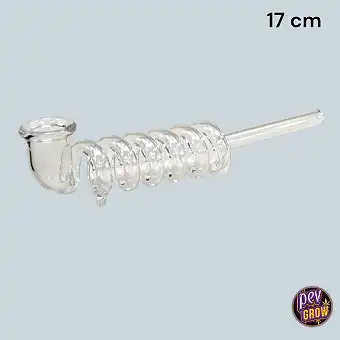 Pipa de Cristal Espiral 17 cm