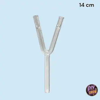 Double Y Glass Pipe 14 cm –...