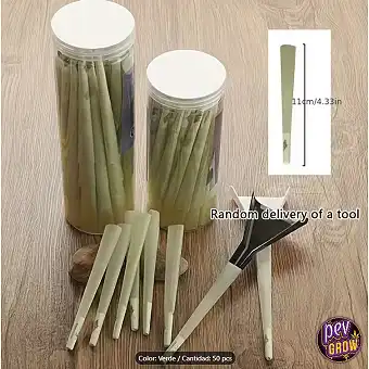 50 Green Pre-Roll Cones 11 cm