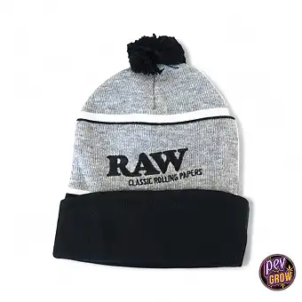RAW Pom Pom Beanie Black &...