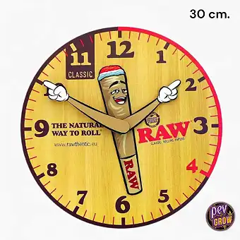 RAW Brown Wandklok 30cm –...