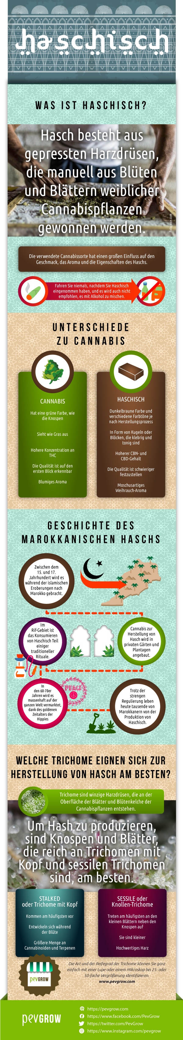 Infografik über Haschisch