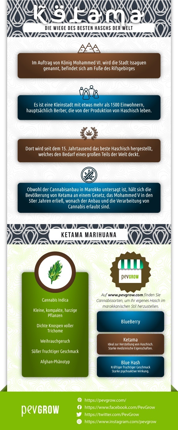 Infografik über Ketama-Cannabis