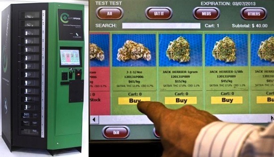 Colorado: où le premier distributeur automatique de cannabis a été installé.