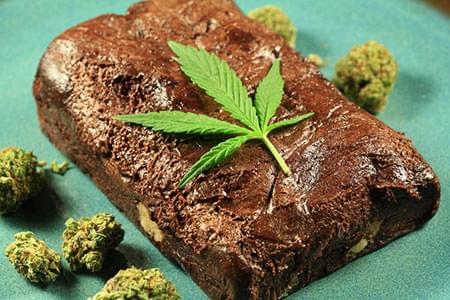 Brownie made with cannabis