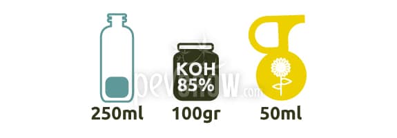 Matériel pour la fabrication du savon de potassium