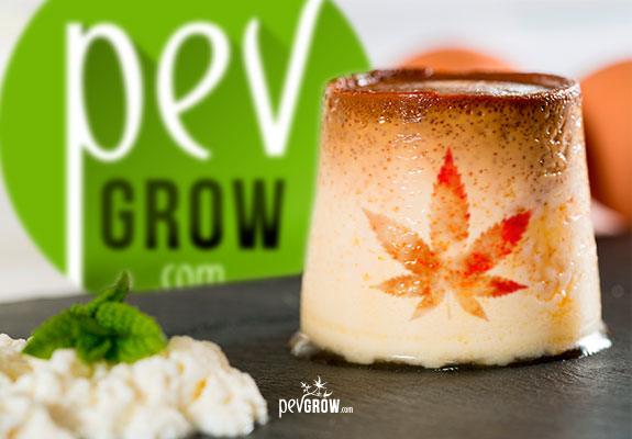 Flan casero de marihuana