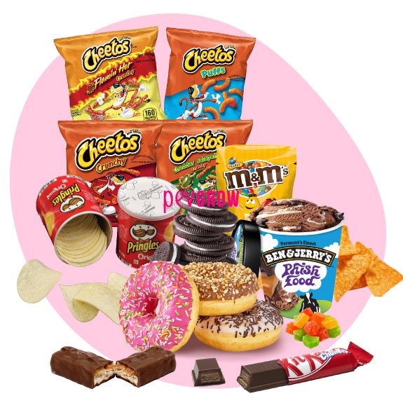 Image of an assortment of Munchies to enjoy after smoking cannabis*