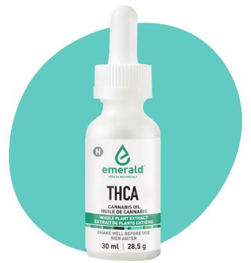 Image d'une bouteille d'huile THCA de la marque Emerald*