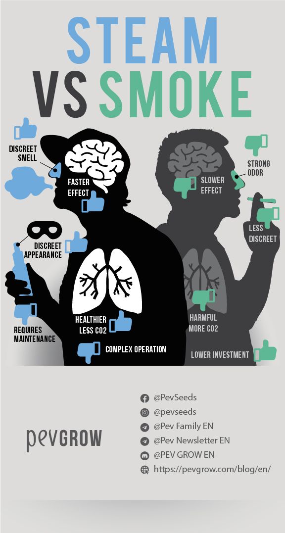 Notable differences between smoking and vaporising marijuana