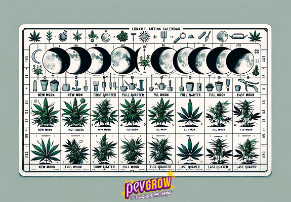Calendrier lunaire 2024 pour cultiver du cannabis
