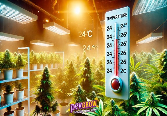 The ideal temperature for indoor cannabis cultivation.