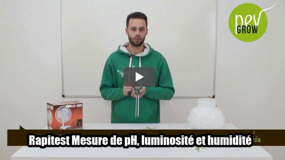 Vidéo: Rapitest Mesure de pH, luminosité et humidité