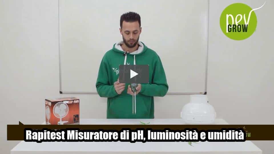 Video: Rapitest Misuratore di pH, luminosità e umidità