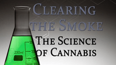 Cartaz do documentário "Clearing the Smoke: The Science of Cannabis"